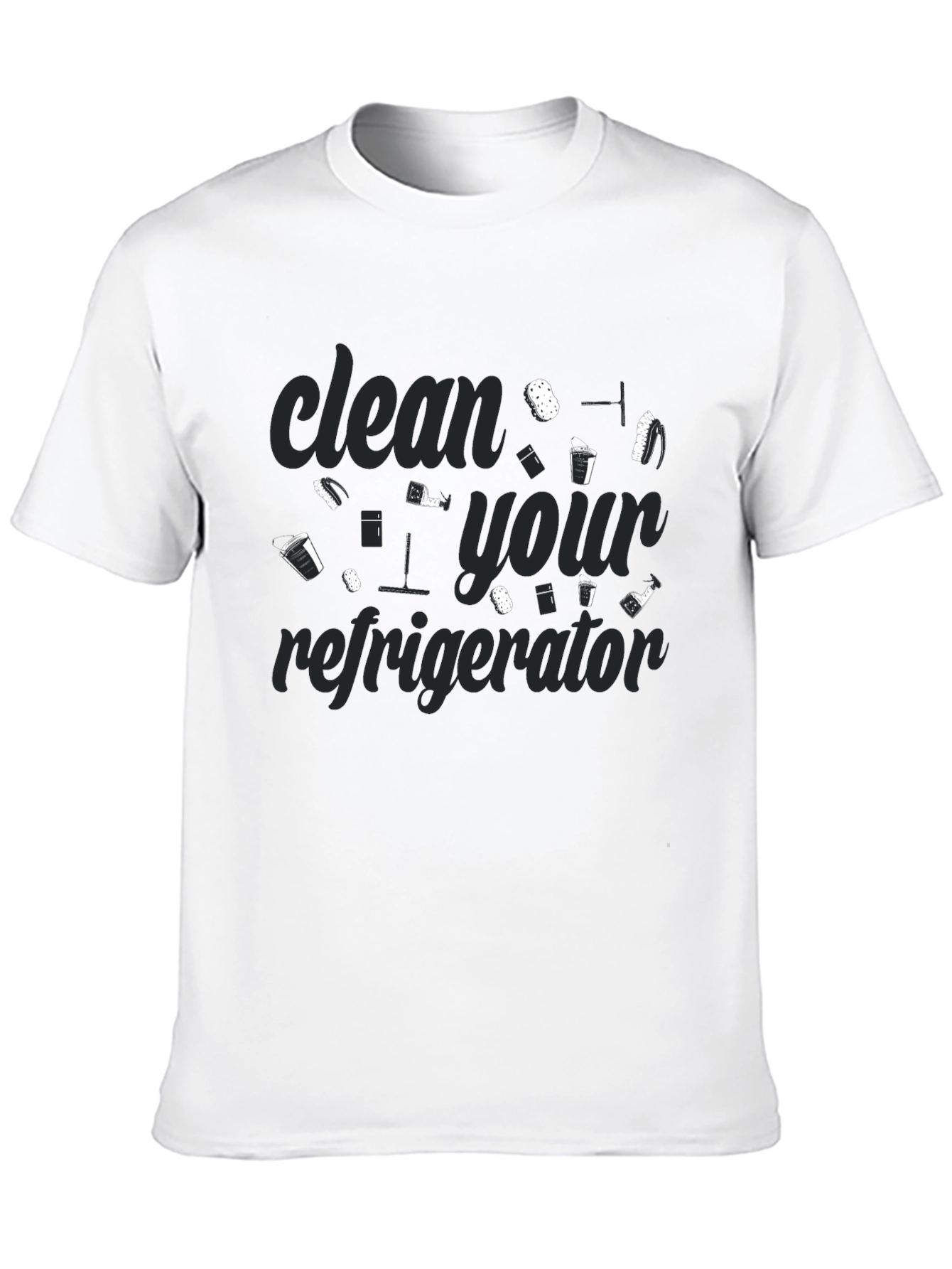 Clean Your Refrigerator Graphic Tee - Black