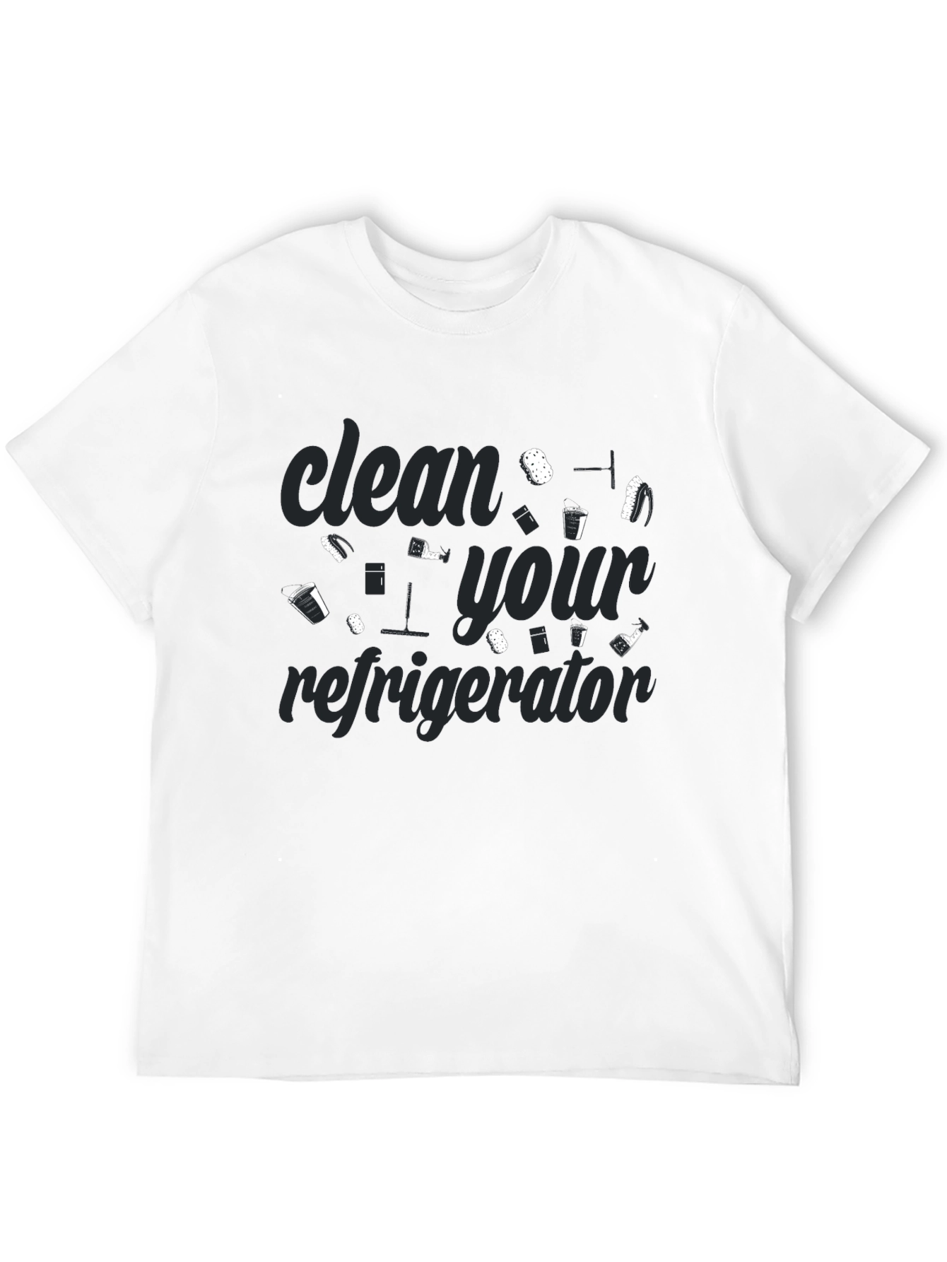 Clean Your Refrigerator Graphic Tee - Black