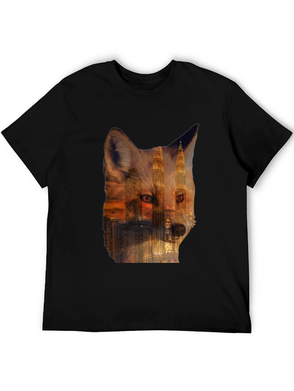 Fox Cityscape Graphic Black T-Shirt