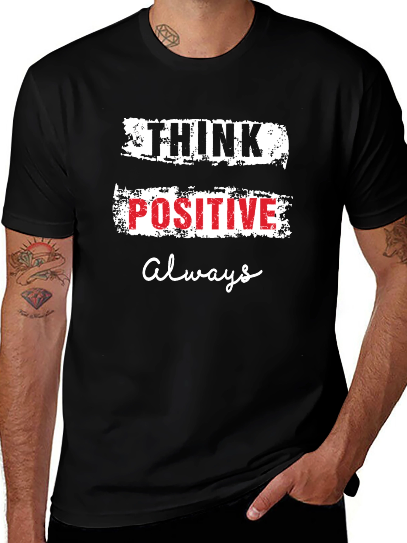 Think Positive Always Graphic T-Shirt
