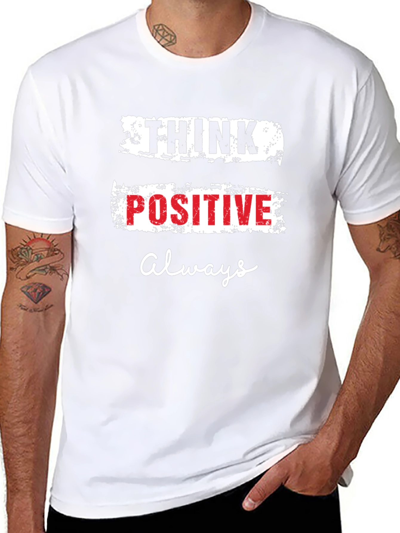 Think Positive Always Graphic T-Shirt