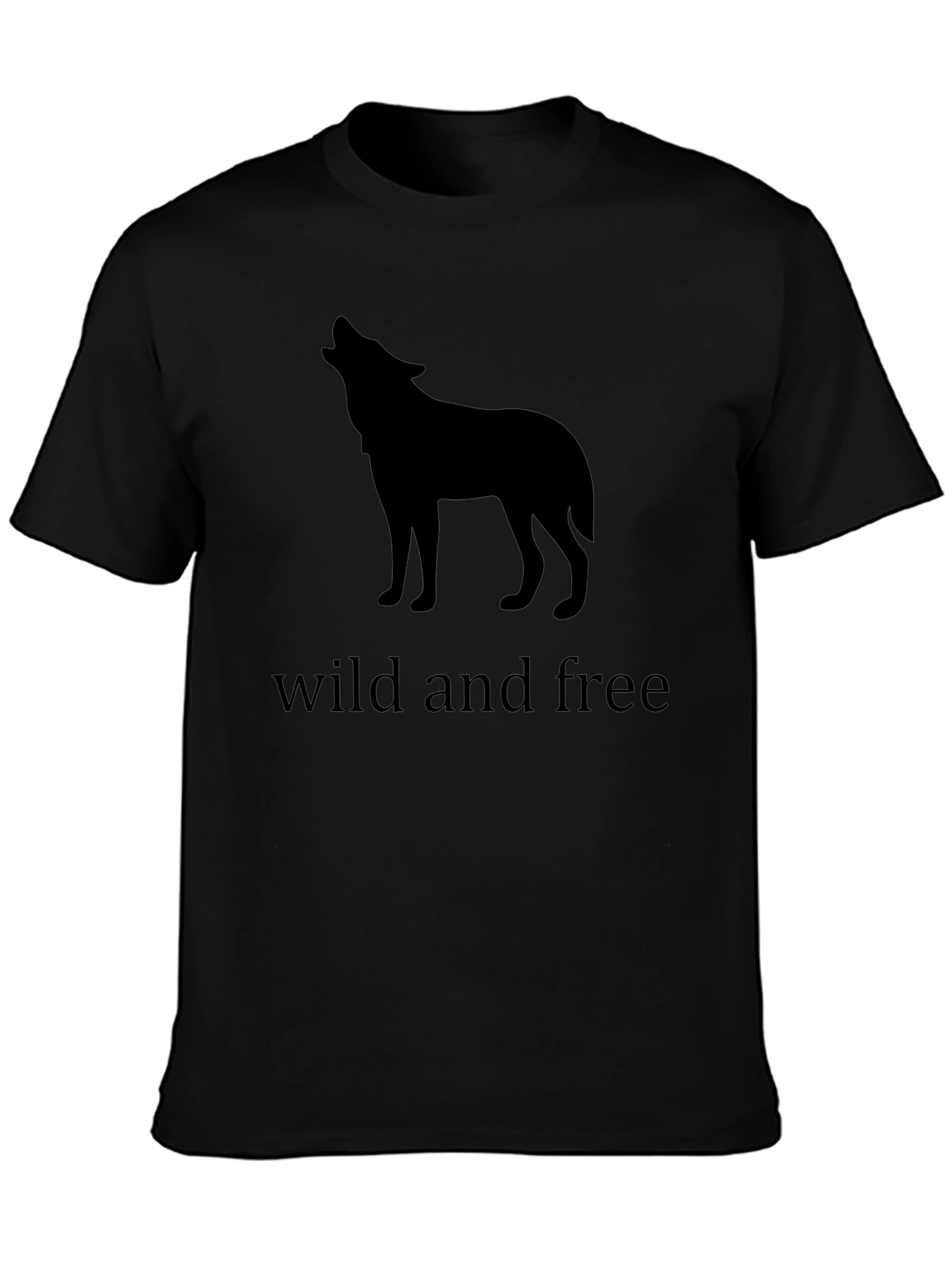 Wild and Free Wolf T-Shirt - Black