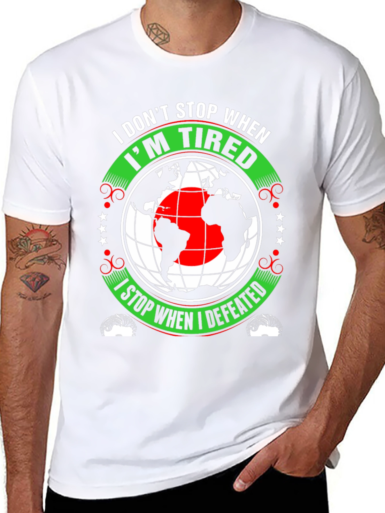 Motivational Graphic Tee - Never Stop