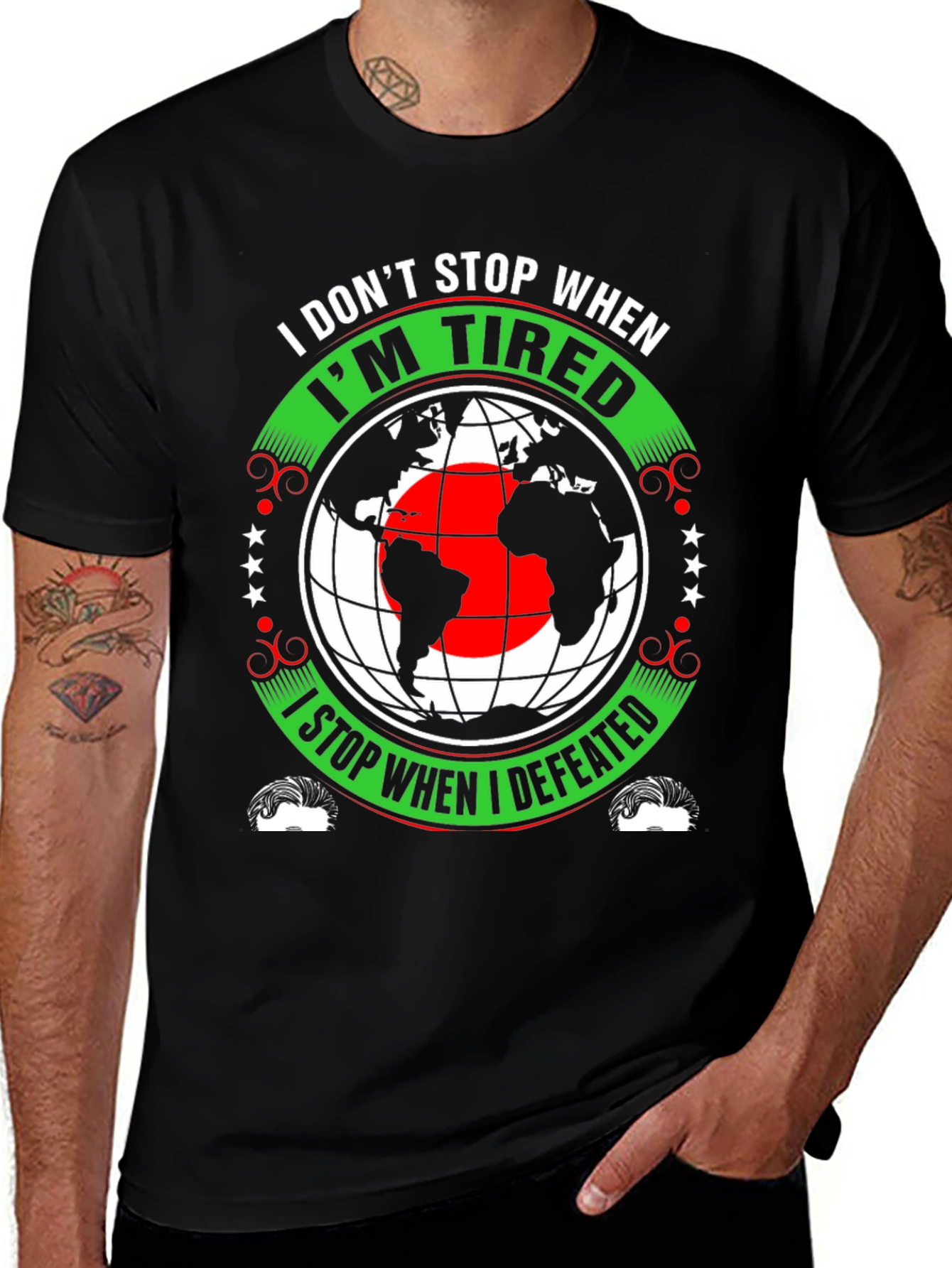 Motivational Graphic Tee - Never Stop