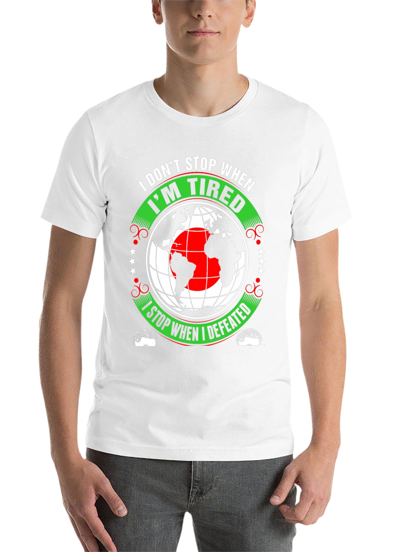 Motivational Graphic Tee - Never Stop