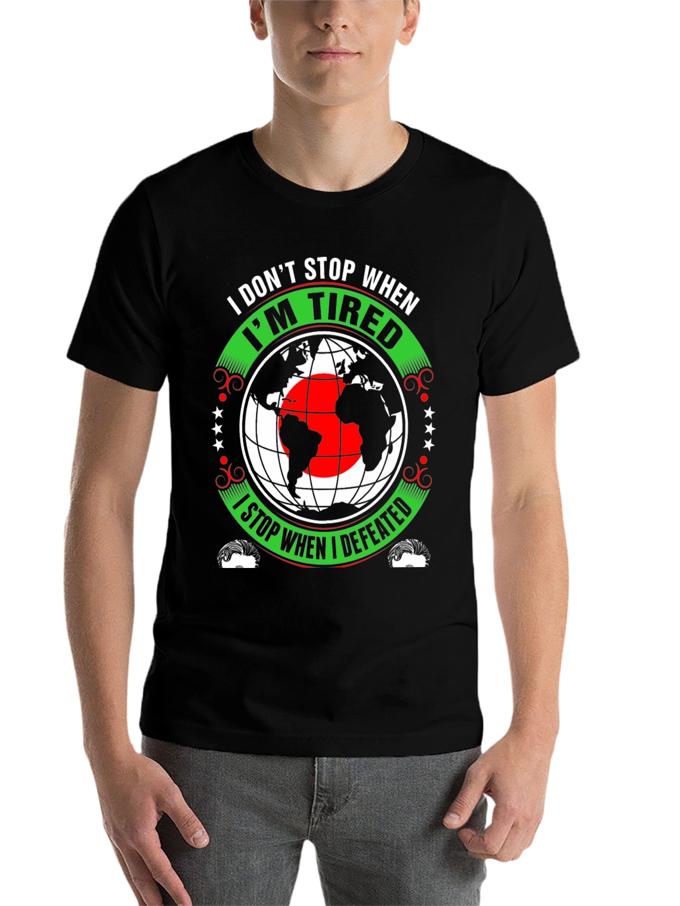 Motivational Graphic Tee - Never Stop