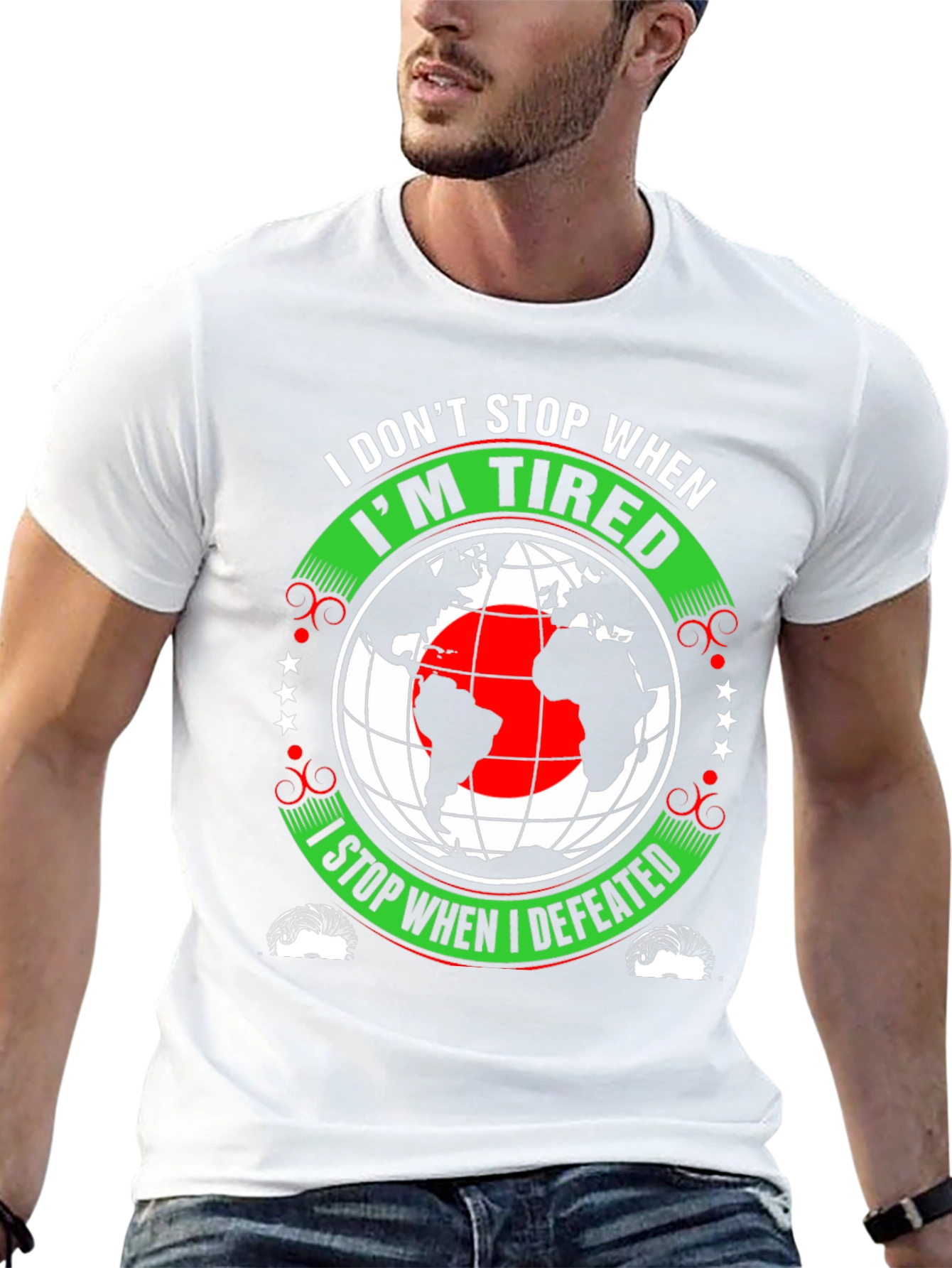 Motivational Graphic Tee - Never Stop