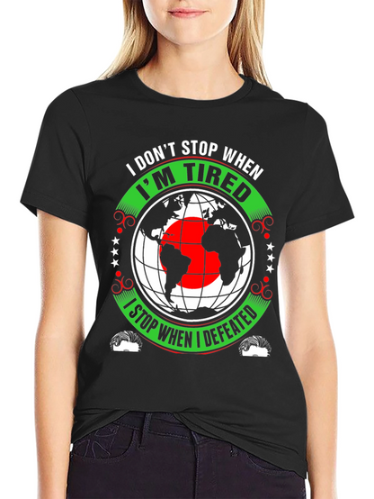 Motivational Graphic Tee - Never Stop