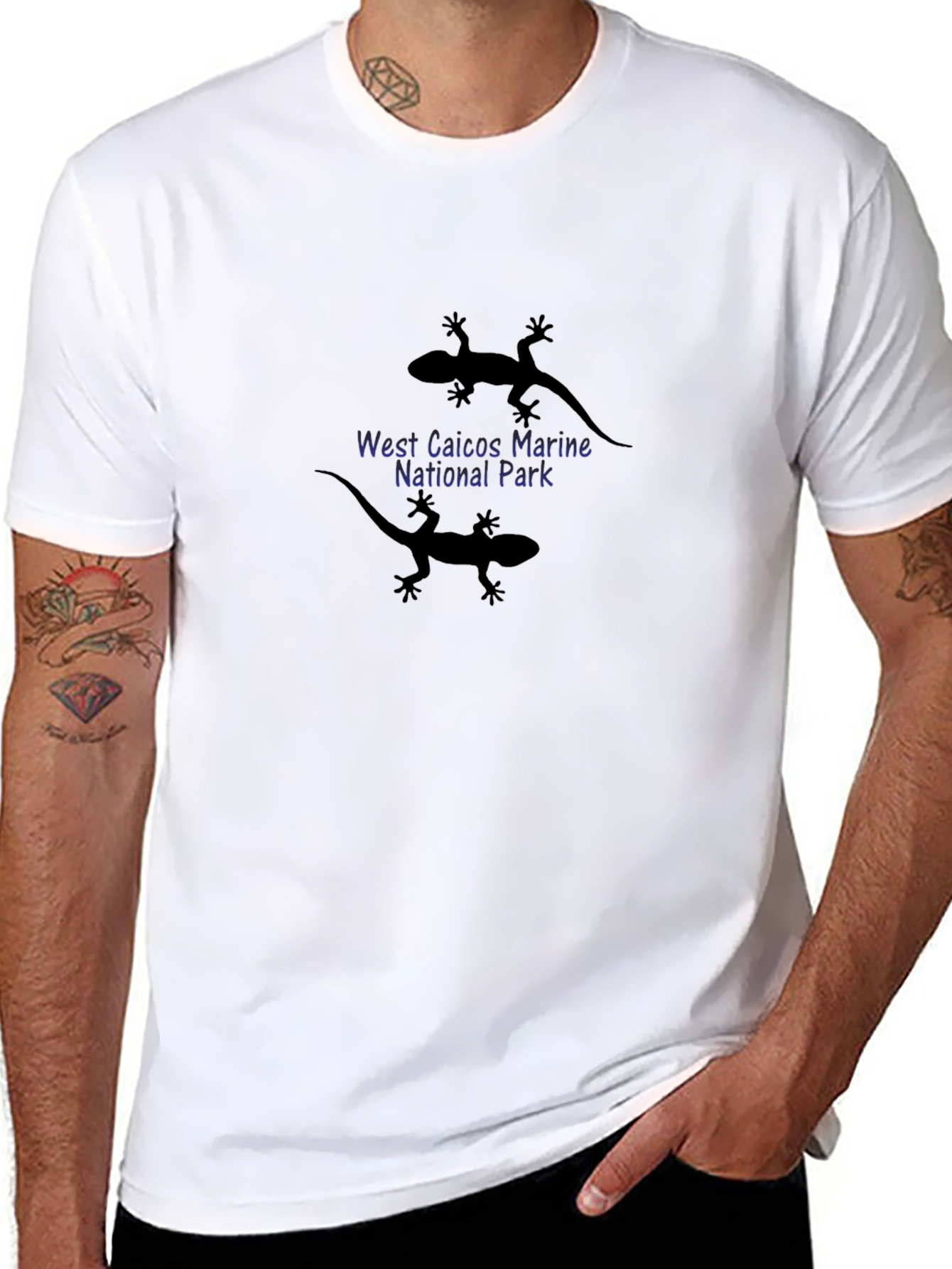 West Caicos Marine National Park Lizard T-Shirt