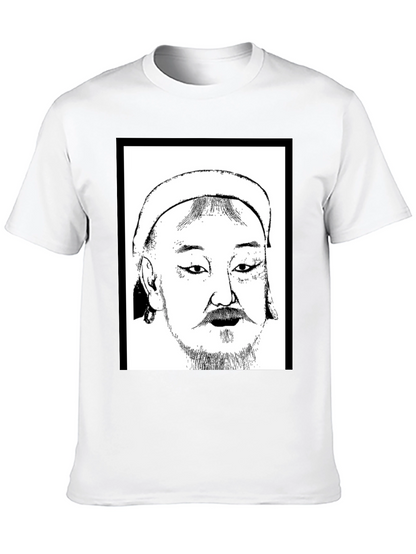 Genghis Khan T-Shirt - Black Cotton Graphic Tee