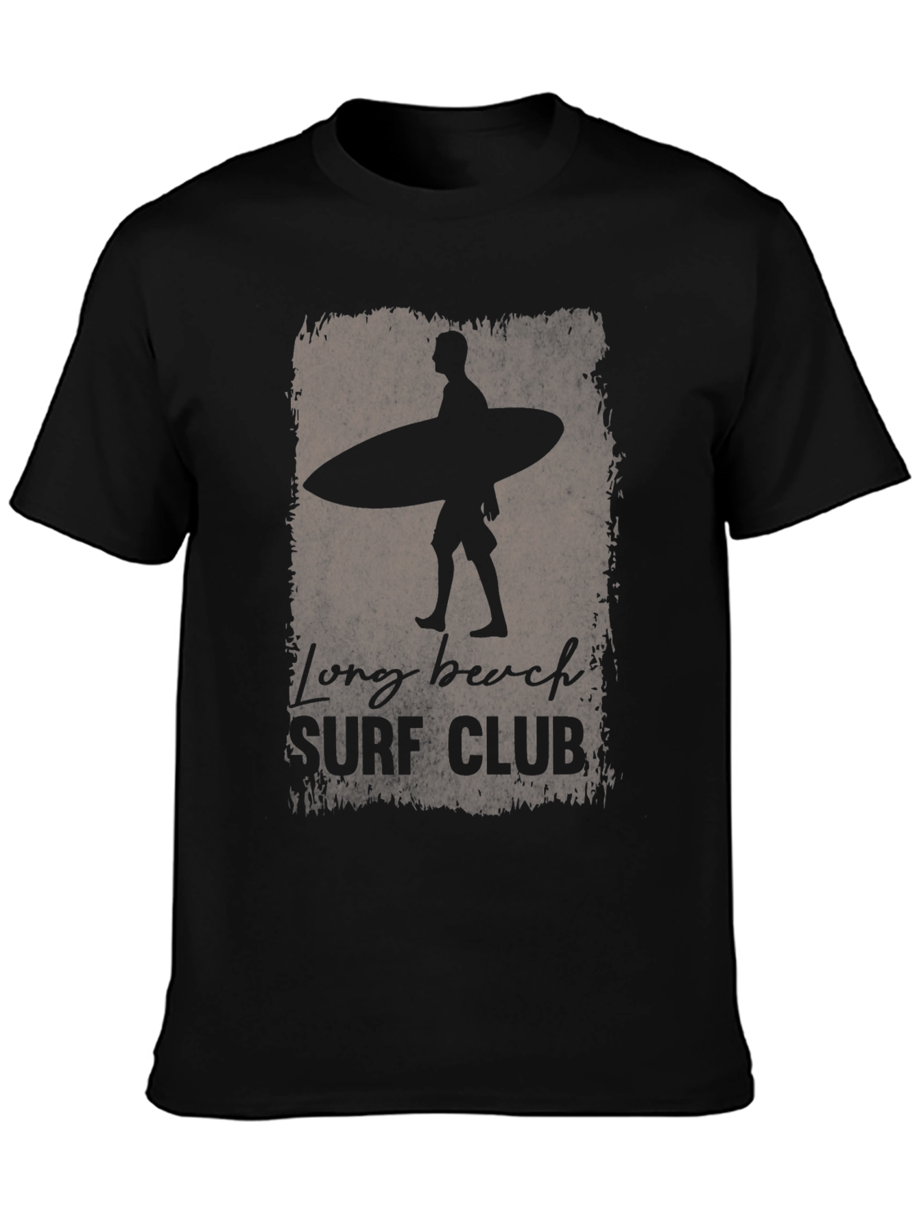 Long Beach Surf Club Black Graphic T-Shirt