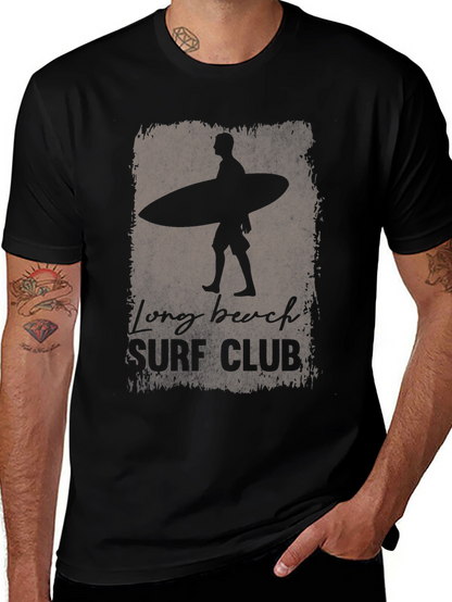 Long Beach Surf Club Black Graphic T-Shirt