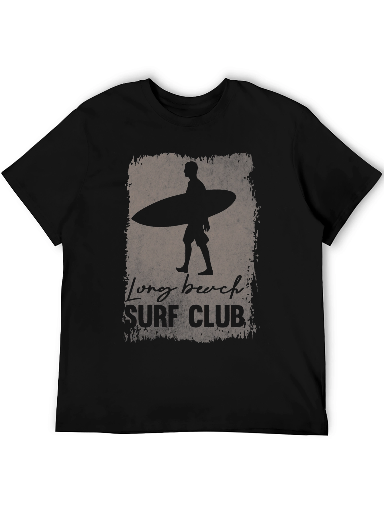 Long Beach Surf Club Black Graphic T-Shirt