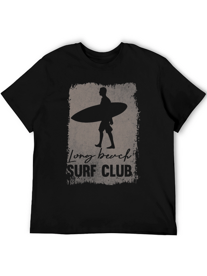 Long Beach Surf Club Black Graphic T-Shirt