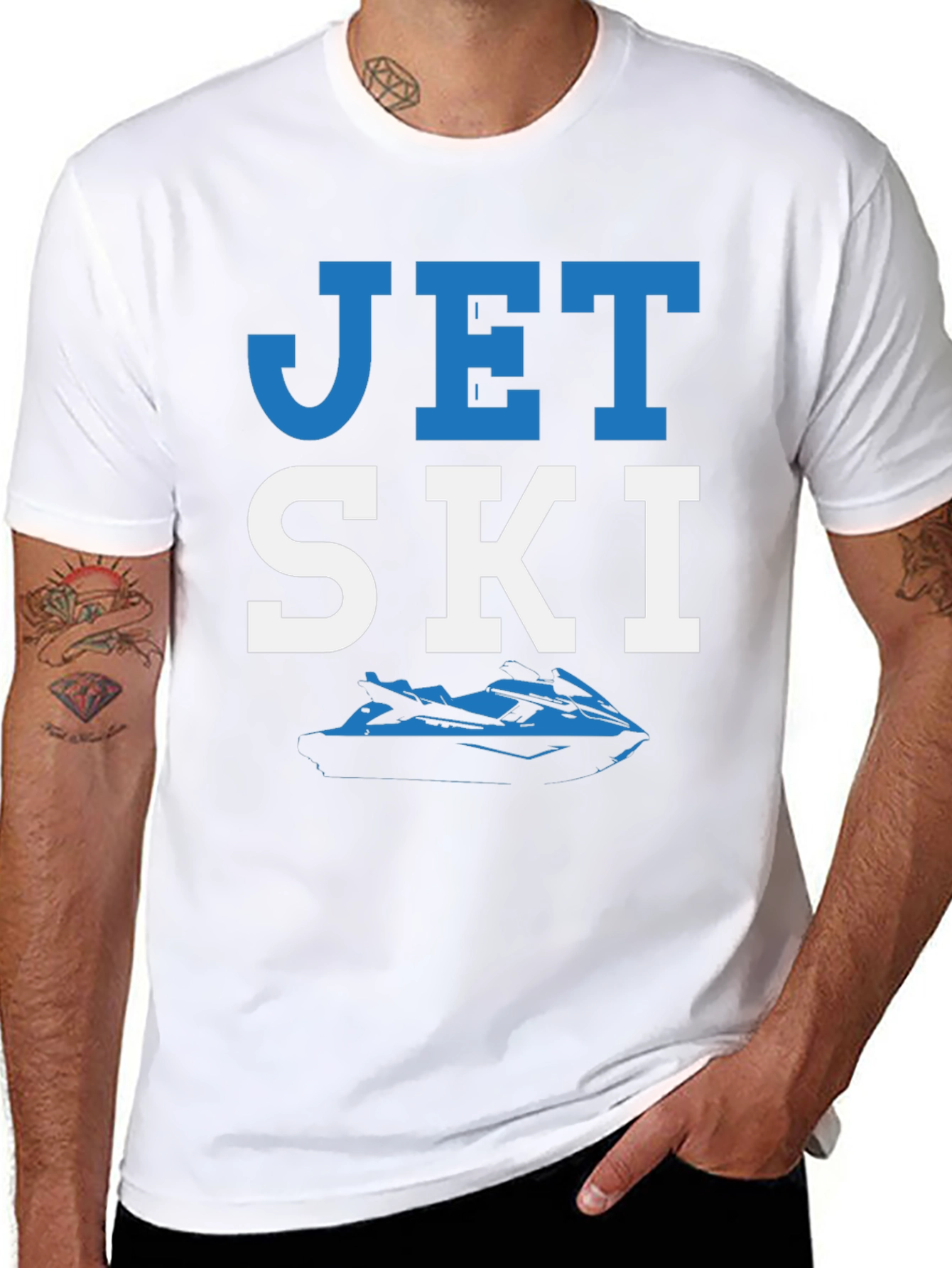 Jet Ski Graphic T-Shirt - Black