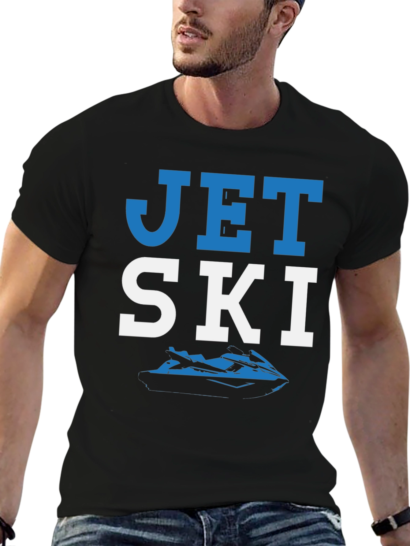 Jet Ski Graphic T-Shirt - Black