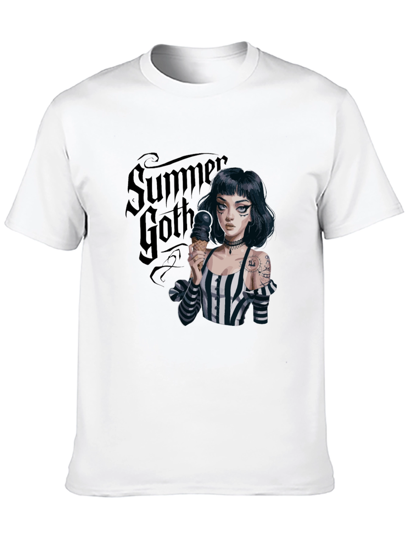 Summer Goth T-Shirt: Ice Cream Girl Tee