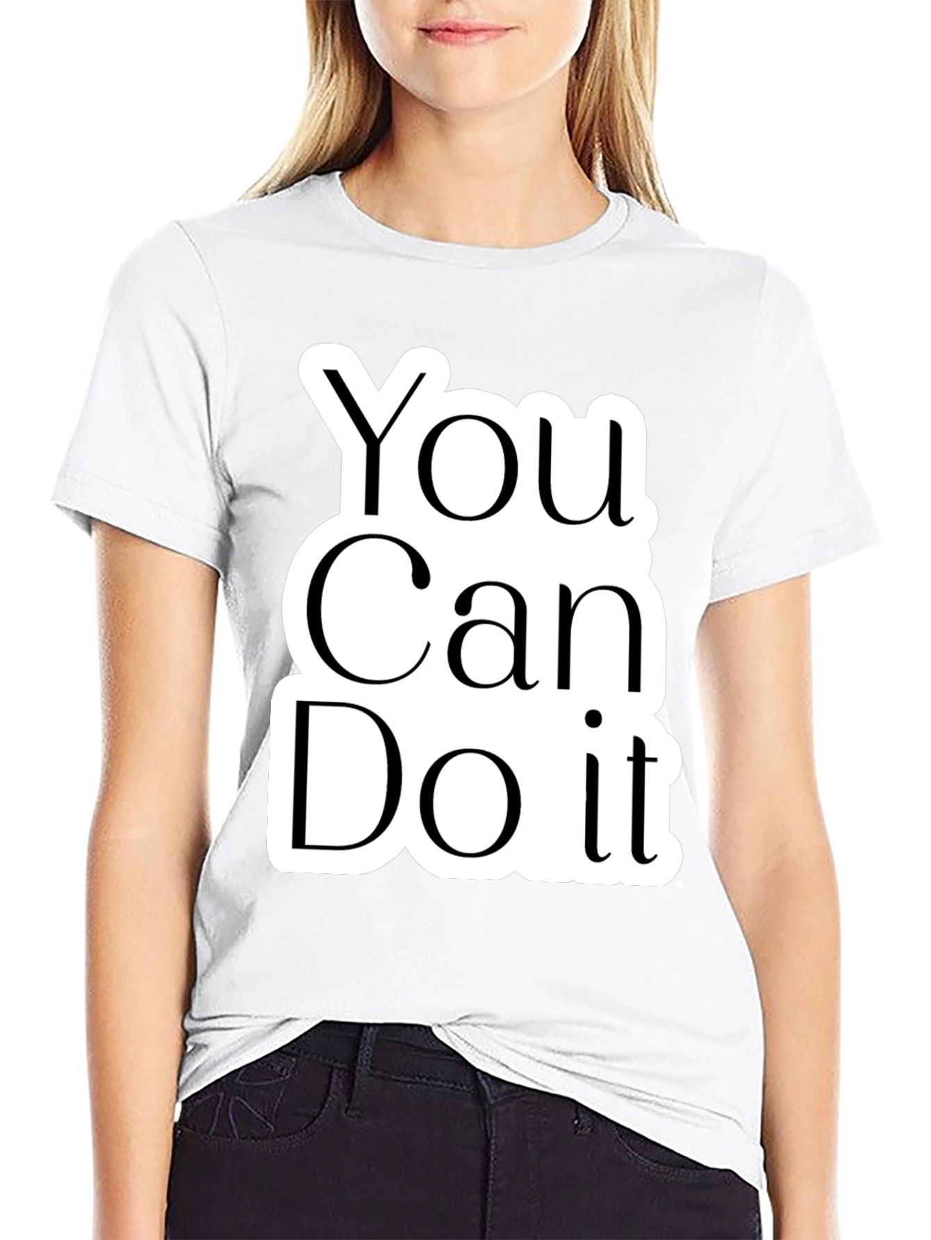 Motivational You Can Do It Black T-Shirt