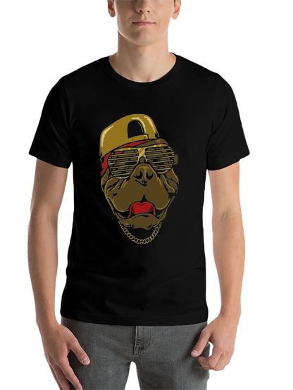 Cool Dog T-Shirt with Cap & Chain