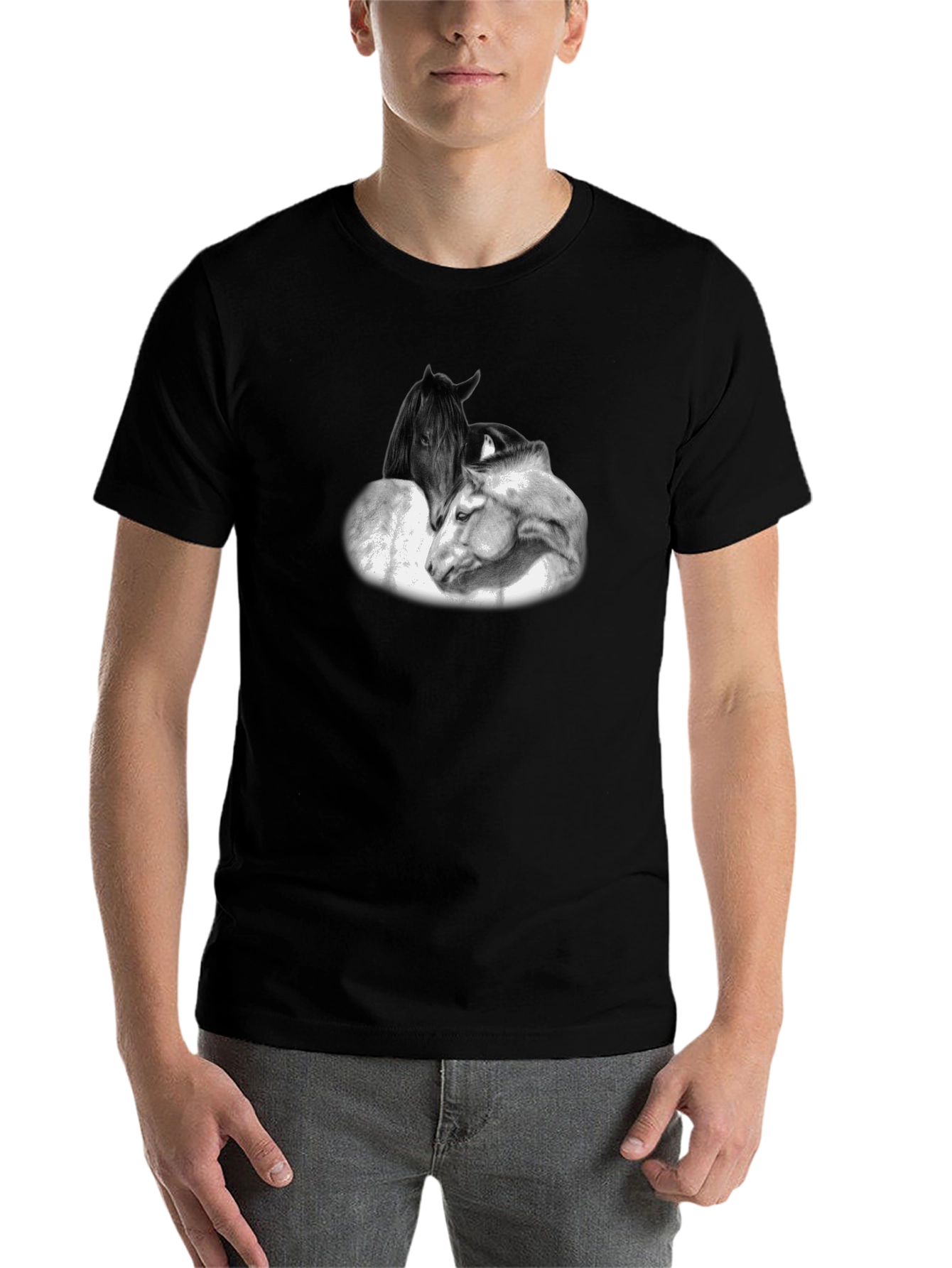 Horse Graphic Black T-Shirt