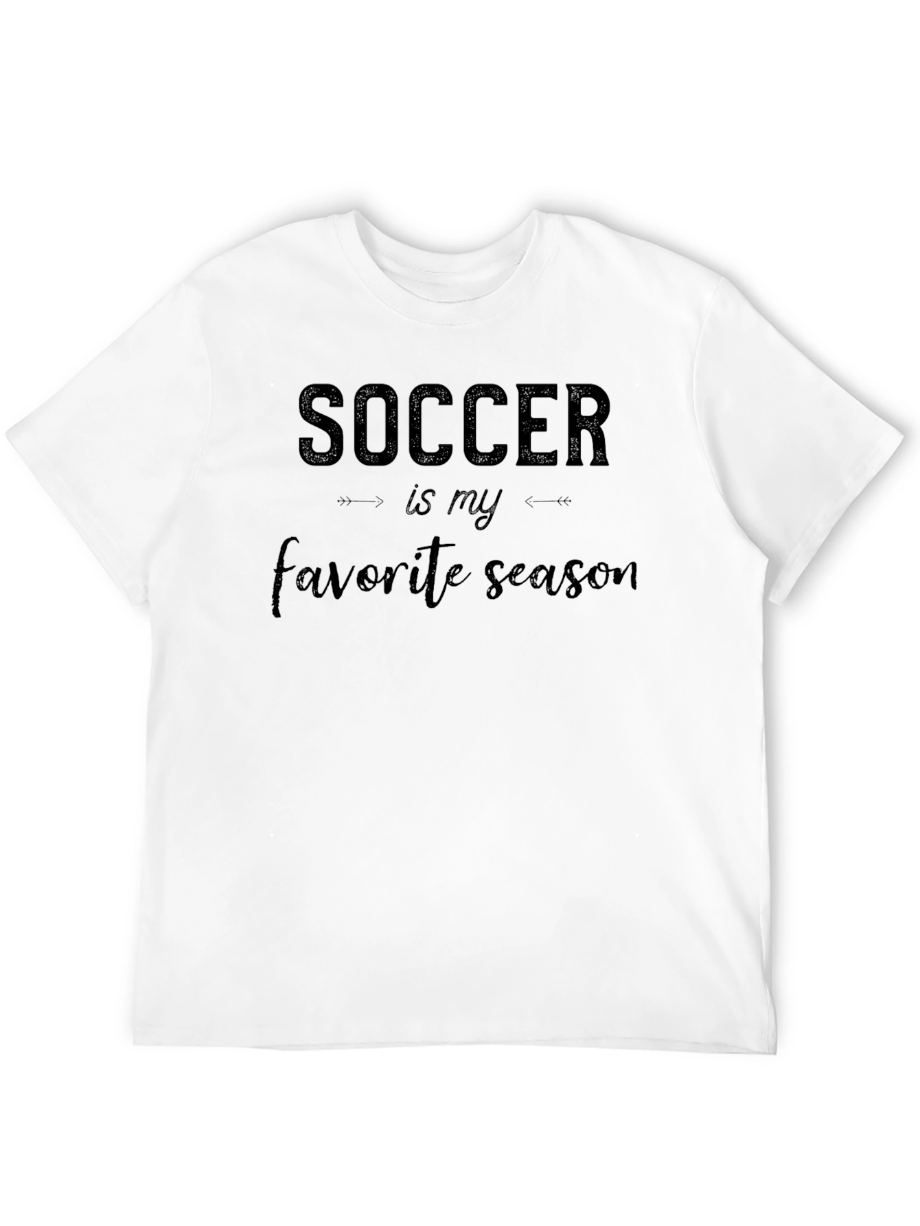 Soccer Is My Favorite Season Black T-Shirt