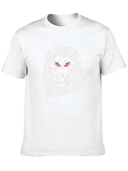 Mens Black Lion Graphic T-Shirt