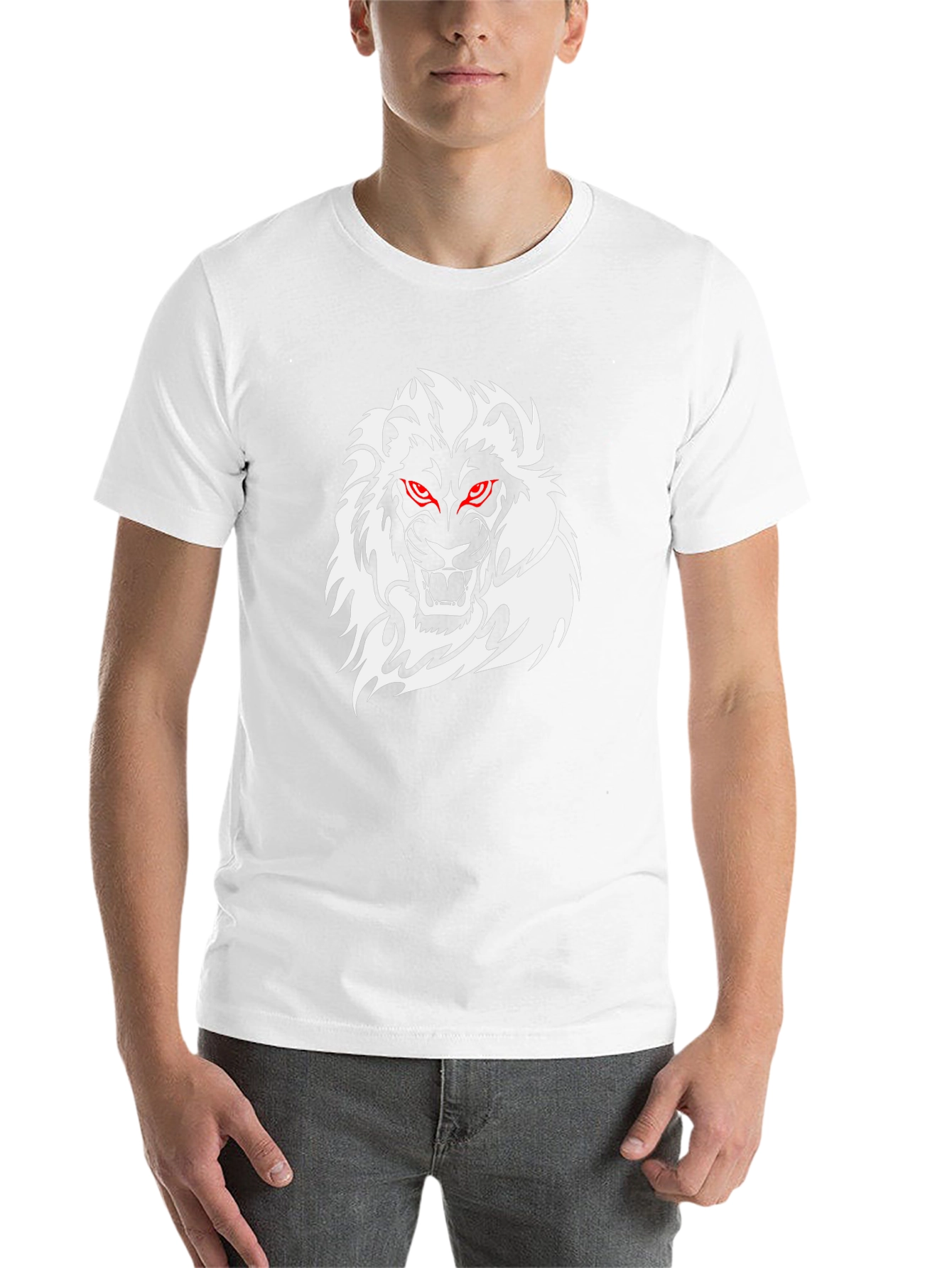 Mens Black Lion Graphic T-Shirt