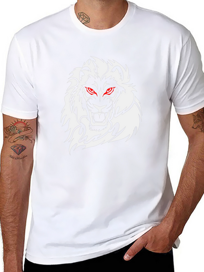 Mens Black Lion Graphic T-Shirt