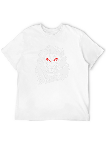 Mens Black Lion Graphic T-Shirt