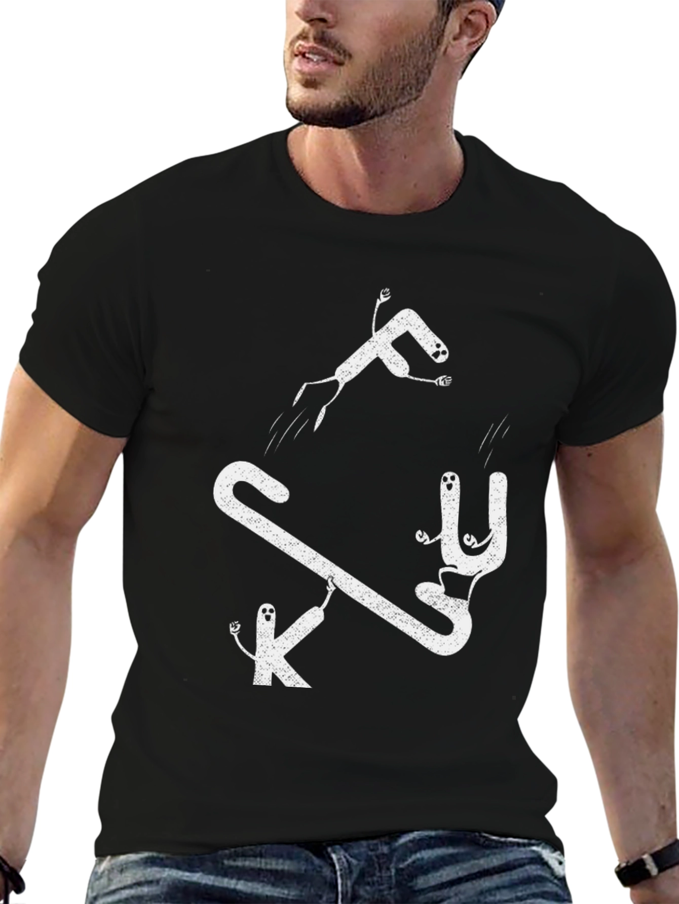 Funny Graphic Tee: FK U Cartoon T-Shirt