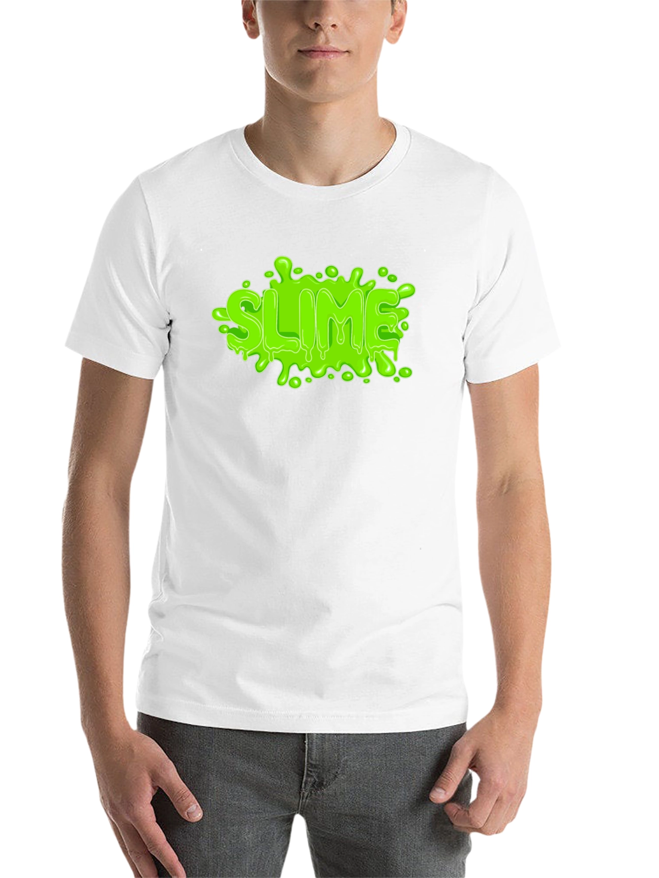Green Slime Graphic Black T-Shirt