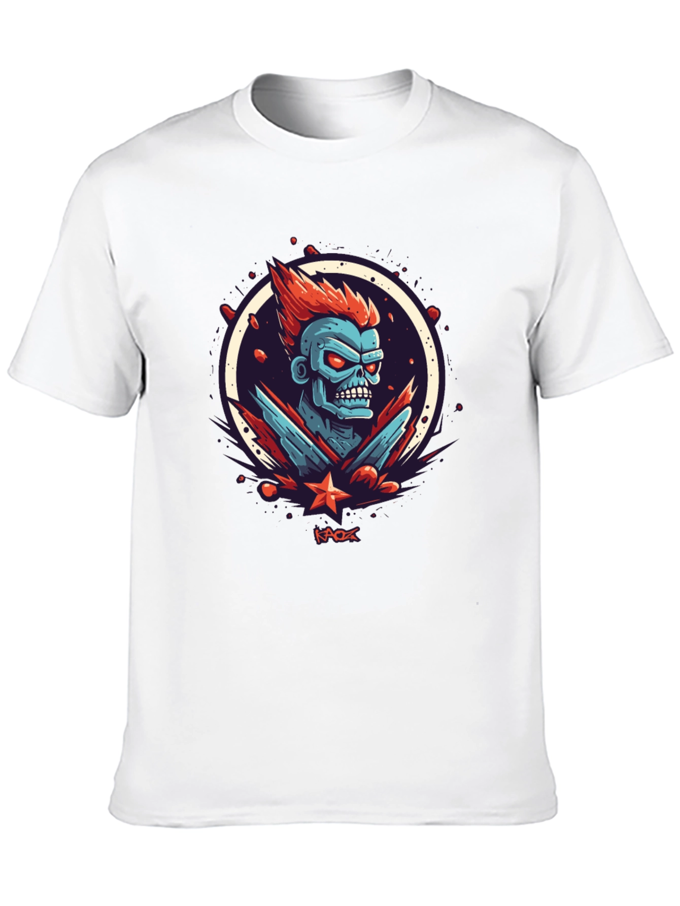 Kaos Graphic Tee - Bold Zombie Design