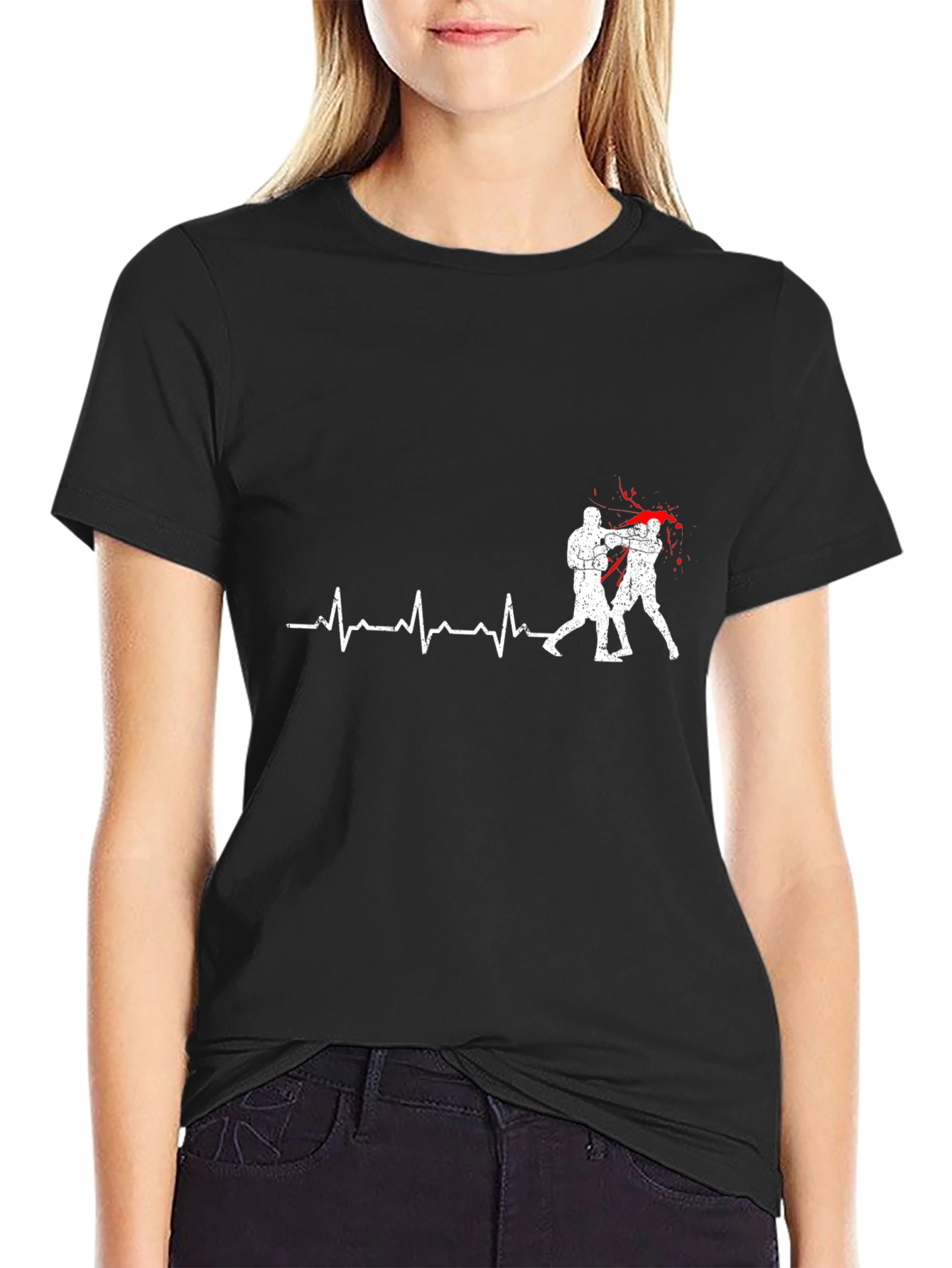 Boxing Heartbeat T-Shirt - Fight Life Tee