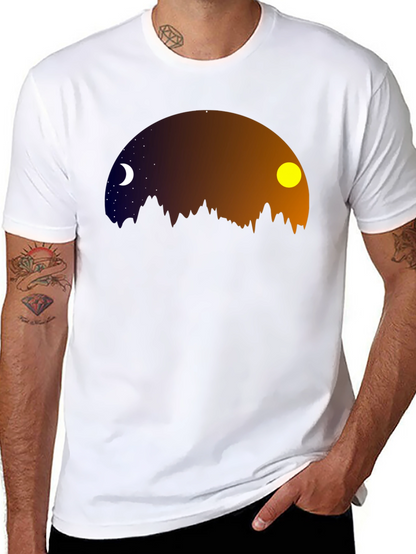Night & Day Mountainscape Graphic Tee