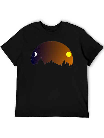 Night & Day Mountainscape Graphic Tee