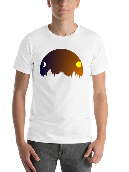 Night & Day Mountainscape Graphic Tee