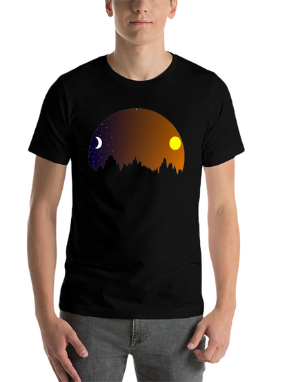 Night & Day Mountainscape Graphic Tee