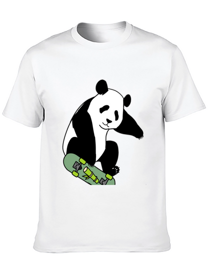 Panda Skateboard T-Shirt - Black