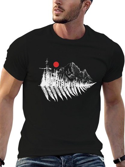 Forest Ride Black T-Shirt - Mountain Bike Design