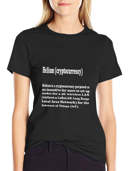 Helium Cryptocurrency Black T-Shirt