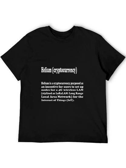 Helium Cryptocurrency Black T-Shirt