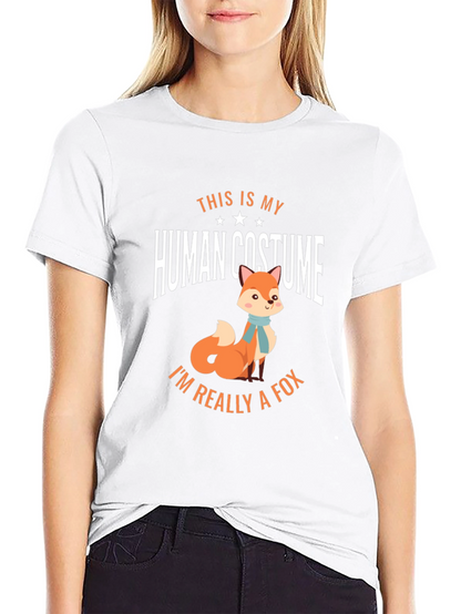 Funny Human Costume Fox T-Shirt
