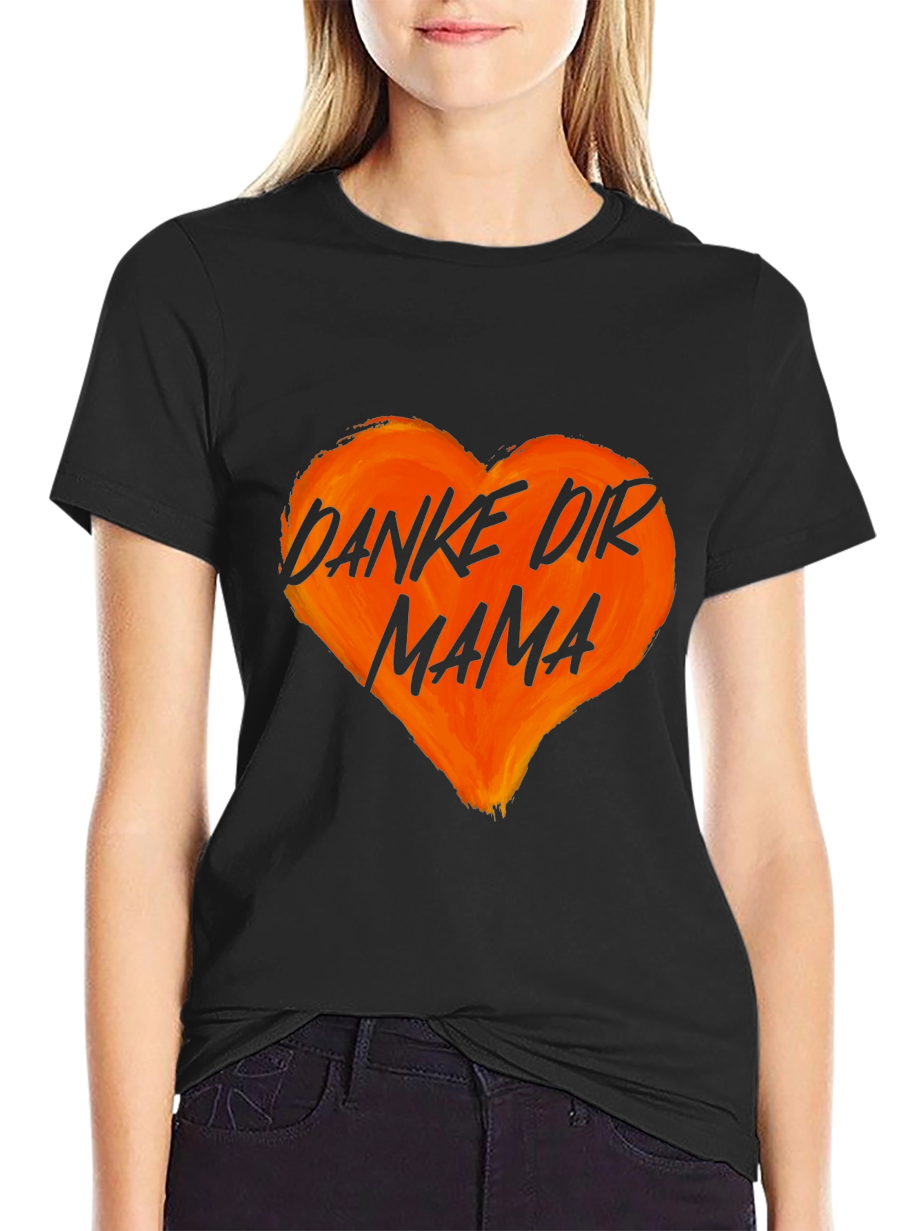Danke Dir Mama Heart Graphic T-Shirt