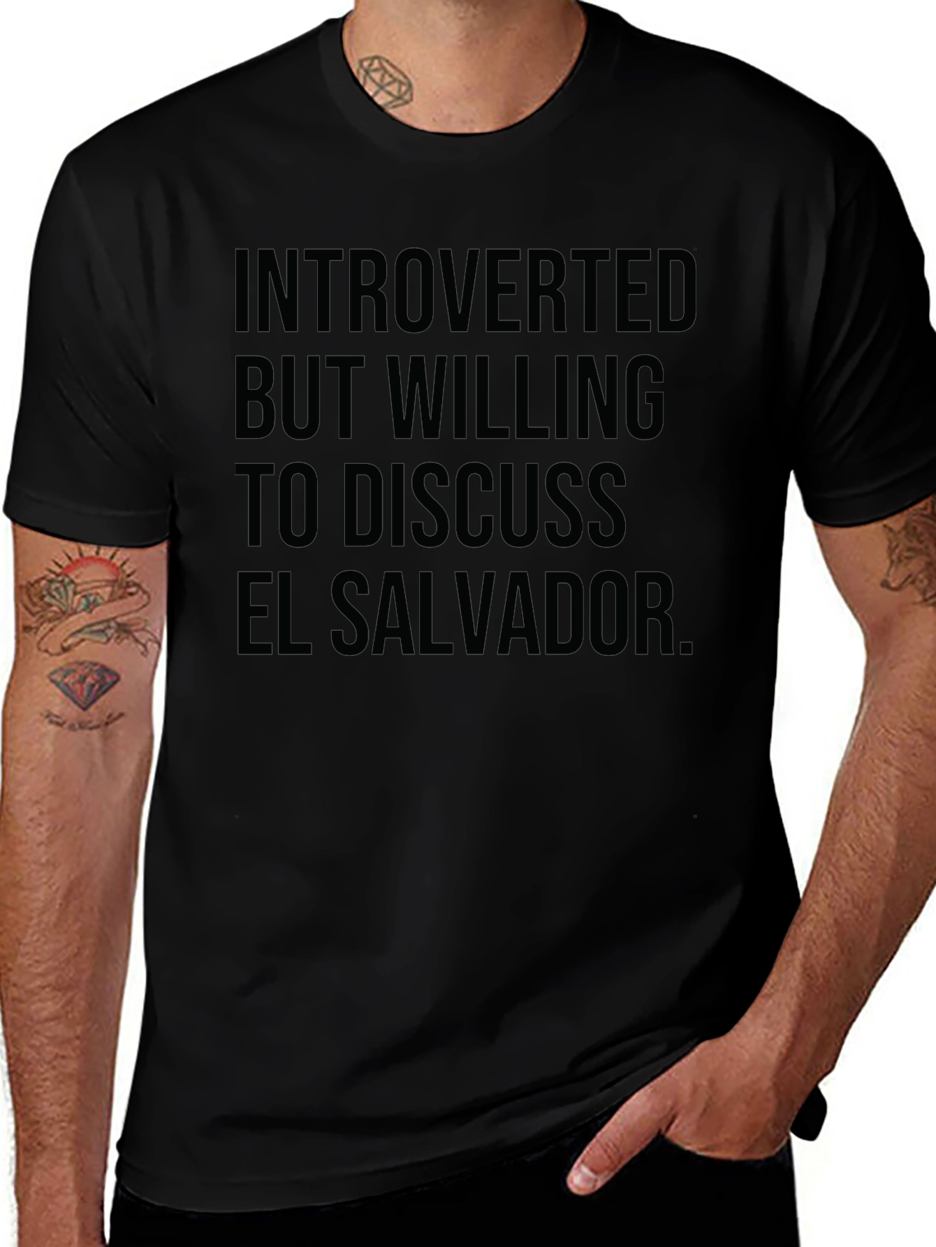 Introverted But Willing to Discuss El Salvador T-Shirt