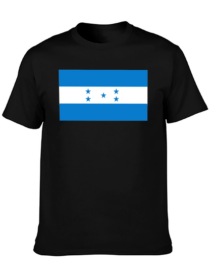 Honduras Flag Graphic Tee - Black T-Shirt