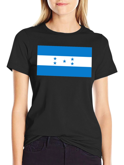 Honduras Flag Graphic Tee - Black T-Shirt