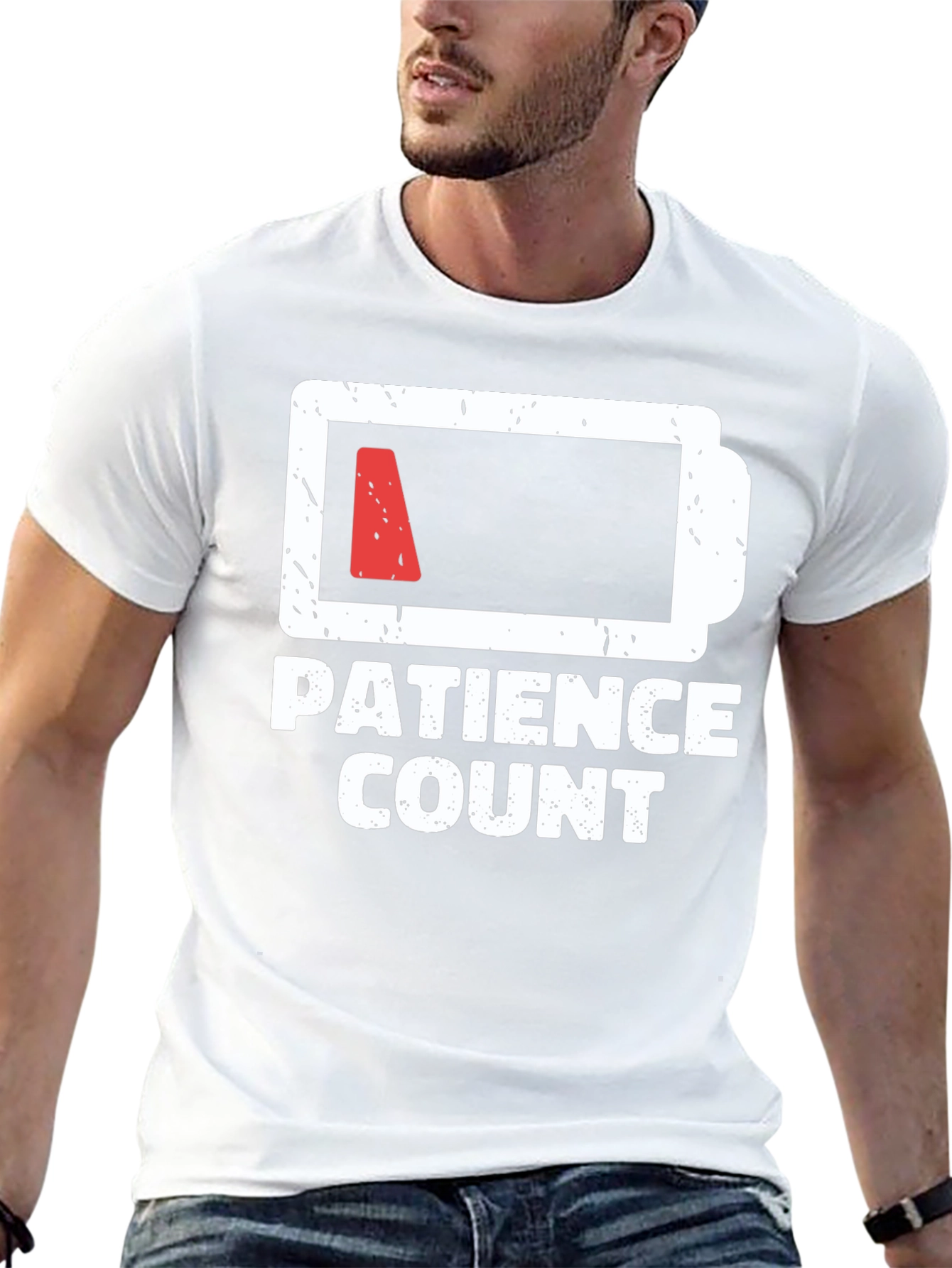 Patience Count Low Battery Graphic T-Shirt