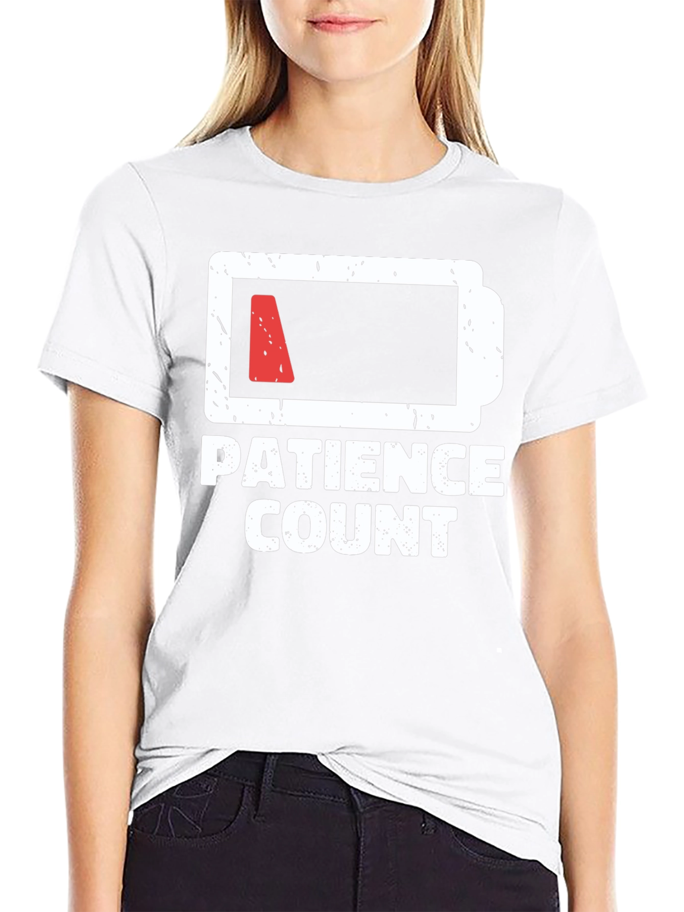 Patience Count Low Battery Graphic T-Shirt