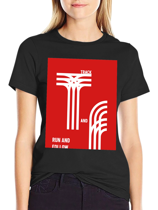 Track & Field Graphic T-Shirt - Run and Follow Tee