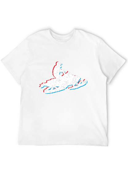 Retro Snowmobile T-Shirt - Distressed Graphic